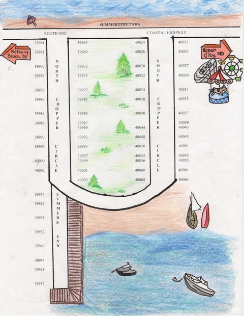 Summertime Park Mobile Home Park Map Fenwick Island Delaware